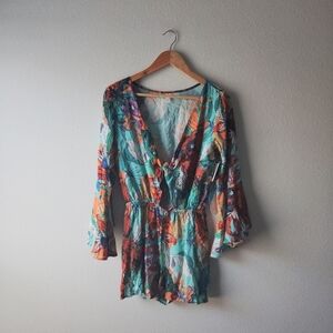 WET Swimsuit Coverup Floral Romper